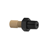 NPT Adapter Assembly PEEK 3/16" 1/8 NPT Male x 5/16-24 Female